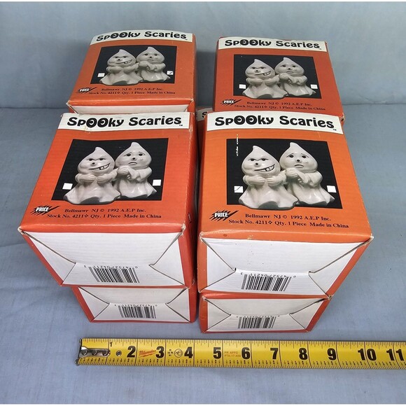 Halloween Ghost Figurines SPOOKY SCARIES Hand Painted/Sculpted Porcelain VTG '92 - Picture 16 of 16